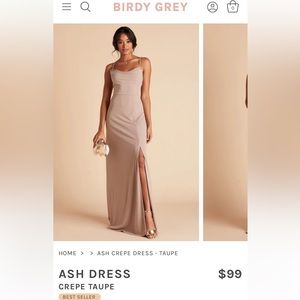 Birdy Grey Bridesmaid Dress - Taupe - Size Medium